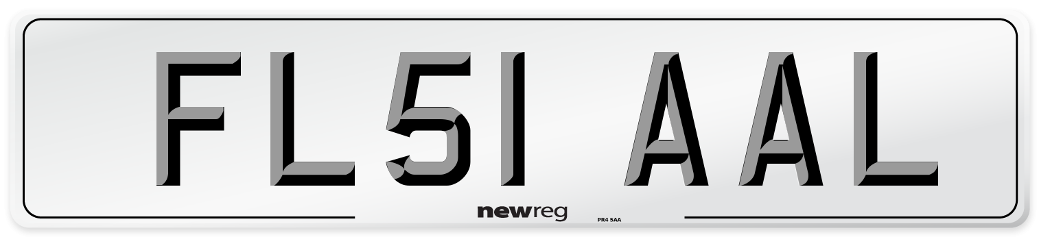 FL51 AAL Number Plate from New Reg